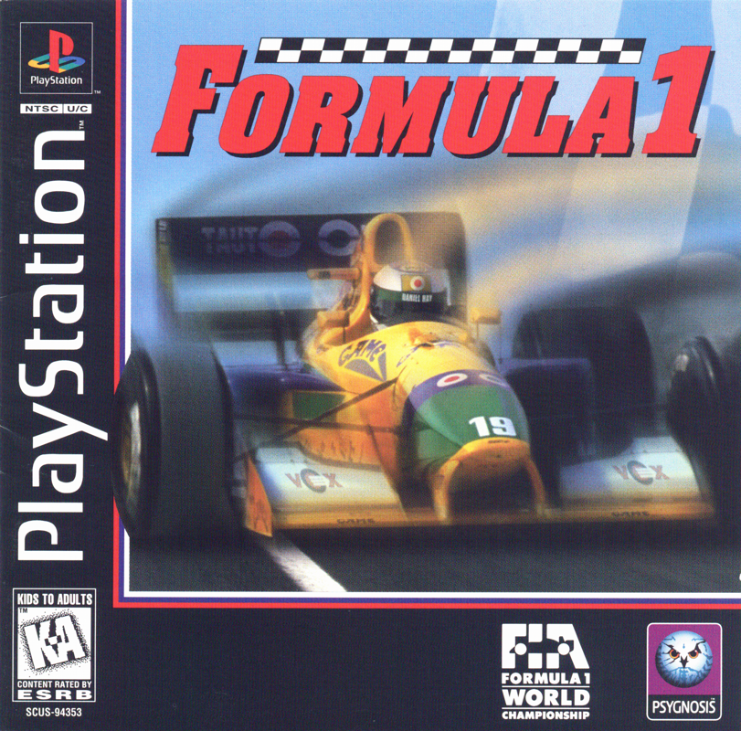 Formula 1 97 box art for Playstation
